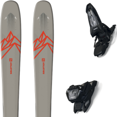 comparer et trouver le meilleur prix du ski Salomon Alpin qst 85 grey/orange + griffon 13 id black gris sur Sportadvice
